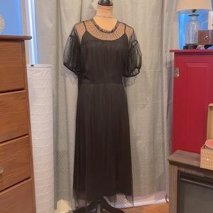 Never worn black dress/slip set. Size L **free shipping**